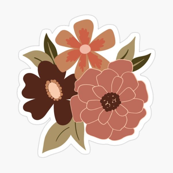 Vintage Floral Aesthetic Sticker