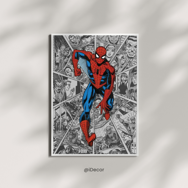 Classic Spider-Man Comic Art Poster